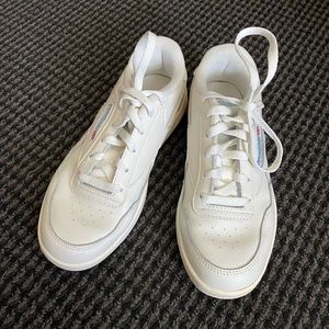 Reebok White and Blue Casual Sneakers